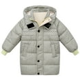 thumbnail image 1 of Lindreshi Toddler Girl Coats and Jackets Clearance Thicken Warm Kids Down Coat Winter Hooded Long Boys Girls Cotton Down Jackets Outerwears Children Clothing, 1 of 7