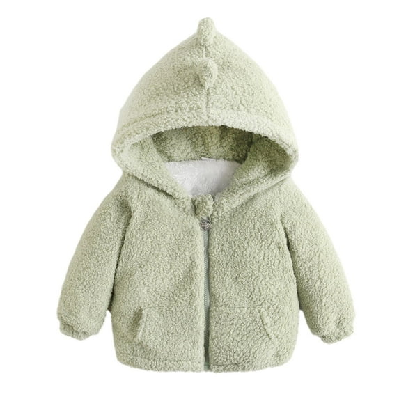 Lindreshi Toddler Girl Coats and Jackets Newborn Infant Baby Boys Girls Dinosaur Hooded Pullover Tops Warm Clothes Coat