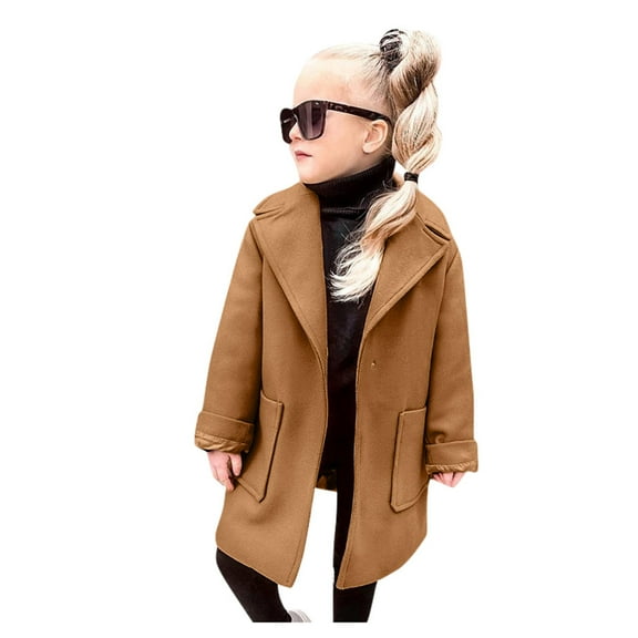 Lindreshi Toddler Girl Coats and Jackets Toddler Baby Girls Long Sleeve Winter Solid Windproof Coat Warm Outwear Jacket