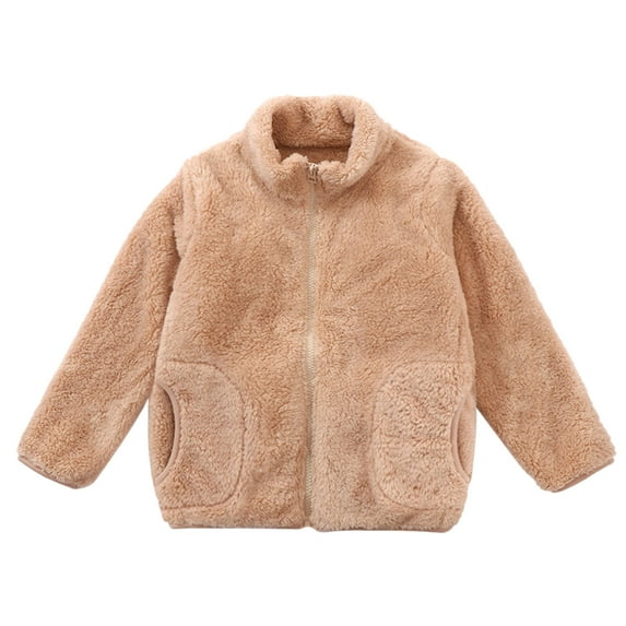 Lindreshi Toddler Girl Coats and Jackets Toddler Kids Baby Boys Girls Fashion Cute Solid Color Windproof Pocket Zipper Jacket Keep Warm Coat