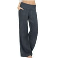 thumbnail image 1 of Lindreshi Wide Leg Pants Woman Women Casual High Waist Elasticity Wide Leg Pants Trousers, 1 of 6