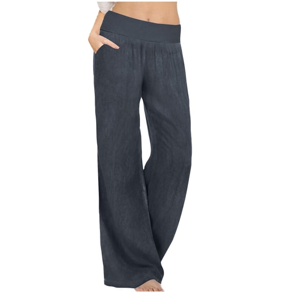 Lindreshi Wide Leg Pants Woman Women Casual High Waist Elasticity Wide Leg Pants Trousers