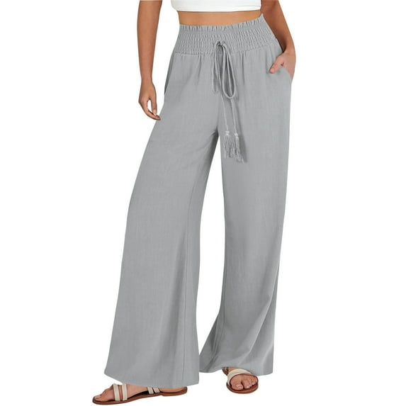 Lindreshi Wide Leg Pants Woman Women's Loose Wide Leg Pants High Waist Straight Pants Casual Pants