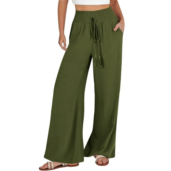 Lindreshi Wide Leg Pants Woman Women's Loose Wide Leg Pants High Waist Straight Pants Casual Pants
