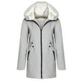 thumbnail image 1 of Lindreshi Winter Coats for Women Plus Size Clearance Women's Autumn and Winter New Large Coat Solid Color Plush Solid Color Hooded Cardigan Coat Women, 1 of 4