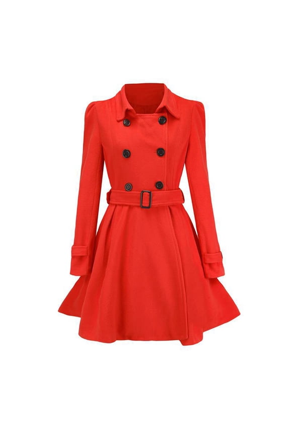 Winter Coats for Women 2023 Trendy Women Faux Wool Warm Slim Coat Jacket Thick-Parka Overcoat Long Winter Outwear