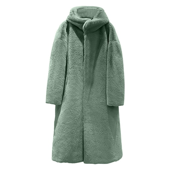 Lindreshi Winter Coats for Women 2023 Trendy Women's Mid-length Fall-winter Mink Plus Size Extra Thick Faux Coat