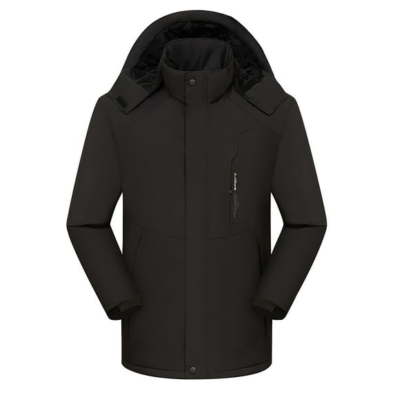 Lindreshi Winter Coats for Women 2023 Trendy Women's Winter Detachable Cap and Windproof Thickened Fleece Outdoor Sports Warm Jacket