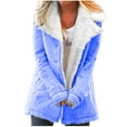 thumbnail image 1 of Lindreshi Winter Coats for Women Clearance Medium Women Winter Warm Composite Plush Button Lapels Jacket Outwear Coat, 1 of 6