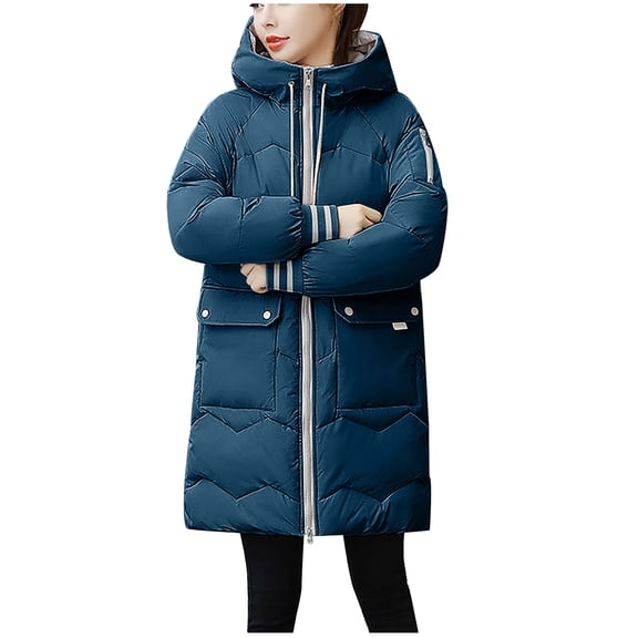 Lindreshi Winter Coats for Women Trendy Women's Comfy Stylish Autumn and Winter Long Sleeve Button Pocket Keep Warm Casual Long Cardigan Tops