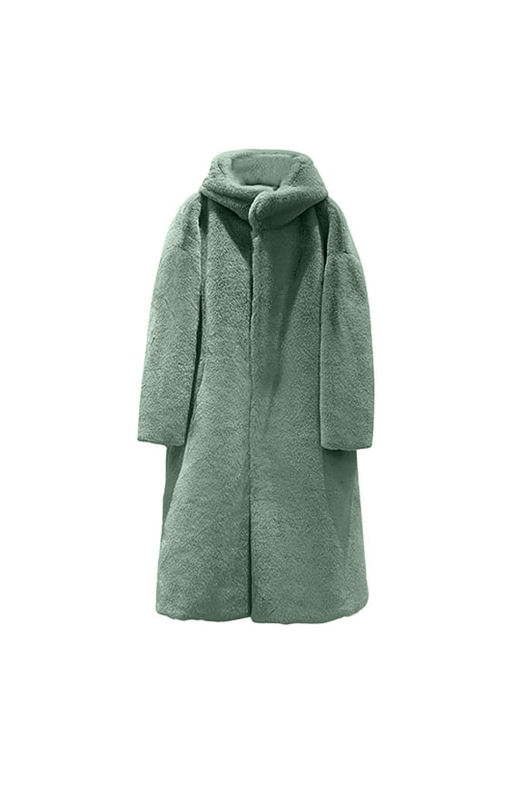 Winter Coats for Women Trendy Women's Mid-length Fall-winter Mink Plus Size Extra Thick Faux Coat