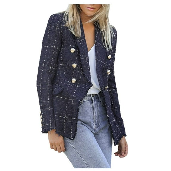 Lindreshi Winter Coats for Women Trendy Womens Winter Retro Double-breasted Jacket Ladies Casual Coat Outwear Cardigan