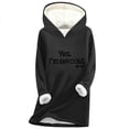 thumbnail image 1 of Lindreshi Winter Hoodies for Women's Digital Printed Plush And Thickened Fashionable Casual Long Sleeved Hooded Round Neck Sweatshirt, 1 of 3