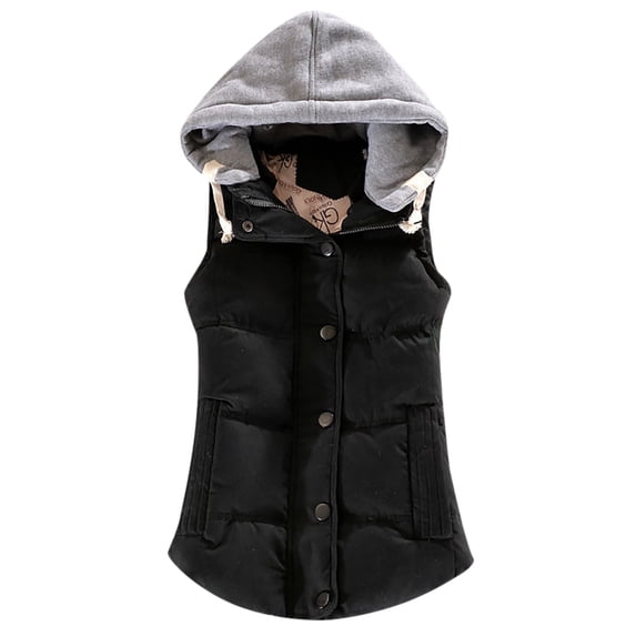 Lindreshi Winter Jackets Women Women Casual Fashion Zippers Loose Sleeveless Zipper Solid Warm Coat Tops Vest