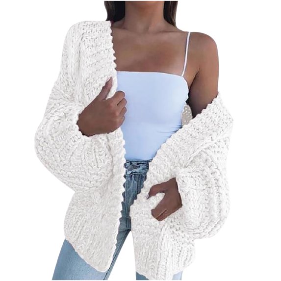Lindreshi Winter Sweaters for Women Women Fashion Casual Long Sleeve Cardigan Warm Cardigan Sweater