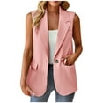 thumbnail image 1 of Lindreshi Winter Vests for Women 2023 Women's Fashion Sleeveless Color Casual Jacket Business Small Suit Women Suit Jacket, 1 of 6