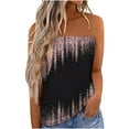 thumbnail image 1 of Lindreshi Women's Tube Tops Summer Casual Women's Summer Casual Sleeveless Blouse Printing Strapless T-Shirt Vest for Women, 1 of 4