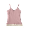 thumbnail image 1 of Lindreshi Womens Camisoles and Tanks Warm Women's Thickened Plush Sleeveless Tight Fit with Bottom Insulation V-Neck Strap Vest, 1 of 3