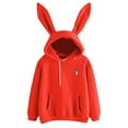 thumbnail image 1 of Lindreshi Womens Fall Fashion 2023 Hoodies for Women Womens Long Sleeve Rabbit Hoodie Sweatshirt Pullover Tops Blouse, 1 of 6