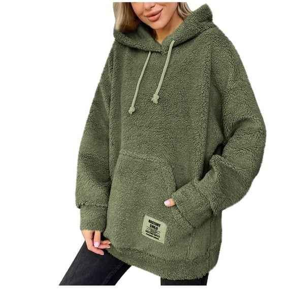 Lindreshi Womens Fall Fashion 2025 Hoodies for Women Fashion Women Oversized Sweatshirts Fleece Hoodies Long Sleeve Shirts Pullover Fall Clothes with Pocket Tops