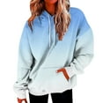 thumbnail image 1 of Lindreshi Womens Fall Fashion Hoodies for Women Women's Fashion Printed Pocket Long Sleeve Blouse Casual Tops Sweatershirt Button Hoodies, 1 of 4