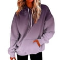 thumbnail image 1 of Lindreshi Womens Fall Fashion Hoodies for Women Women's Fashion Printed Pocket Long Sleeve Blouse Casual Tops Sweatershirt Button Hoodies, 1 of 4