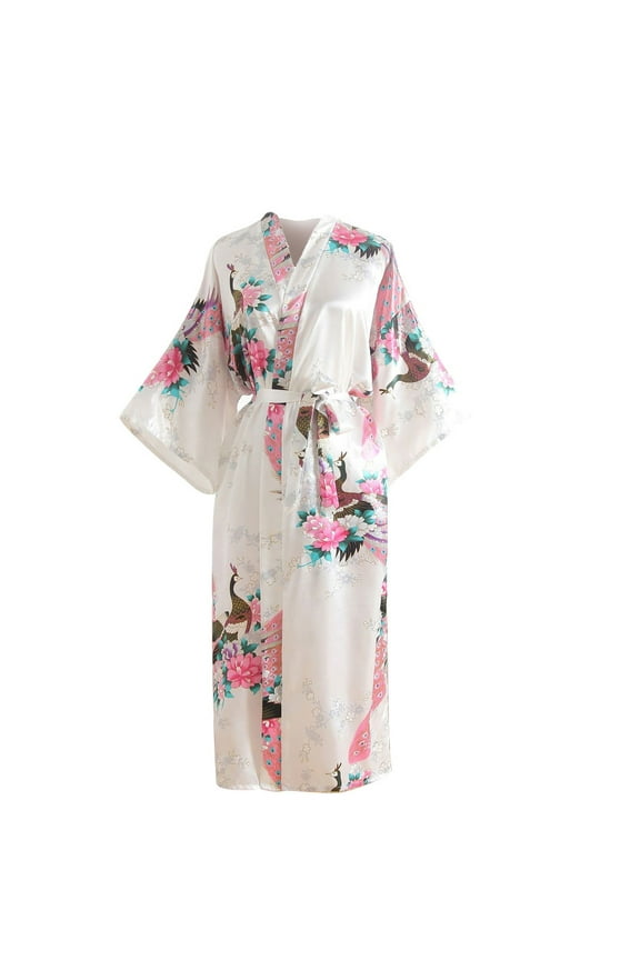 Womens Lingeries Clearance Women Sexy Print Kimono Dressing Gown Bath Robe Lingerie Nightdress