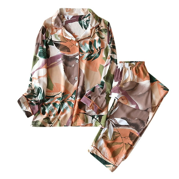 Lindreshi Womens Pajamas Sets 2 Women's Pajamas Sets Cotton Pyjama Women's Pajamas Sleepwear Sets Spring Summer Homewear