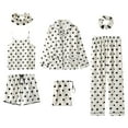 thumbnail image 1 of Lindreshi Womens Pajamas Sets 7 Women's Pajamas Sets Faux Silk Pyjama Women's Pajamas Sleepwear Sets Spring Summer Homewear, 1 of 7
