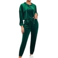 thumbnail image 1 of Lindreshi Womens Plus Size Pajama Sets Clearance Women's Casual Cutumn and Winter Solid Color Pullover Hooded Long Sleeve Shirt+Trousers Suit, 1 of 7