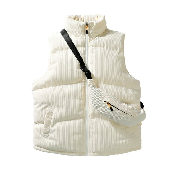 Lindreshi Womens Shackets Coat in Clothing Clearance Unisex Corduroy Detachable Backpack Sleeveless Hatless Casual Coat/Jacket