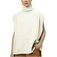thumbnail image 1 of Lindreshi Womens Sweaters Fall 2023 Women's Fashion Sleeveless Round-Neck Loose Pullover Tops Blouse Knitted Sweater, 1 of 5