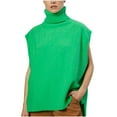 thumbnail image 1 of Lindreshi Womens Sweaters Fall Women's Fashion Sleeveless Round-Neck Loose Pullover Tops Blouse Knitted Sweater, 1 of 6