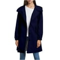 thumbnail image 1 of Lindreshi Zip up Hoodies for Women Women's New Solid Hooded Windbreaker Casual Long Coat Women's Loose Large Outdoor Windbreaker Long Sleeve Hooded Casual Coat/Jacket, 1 of 6