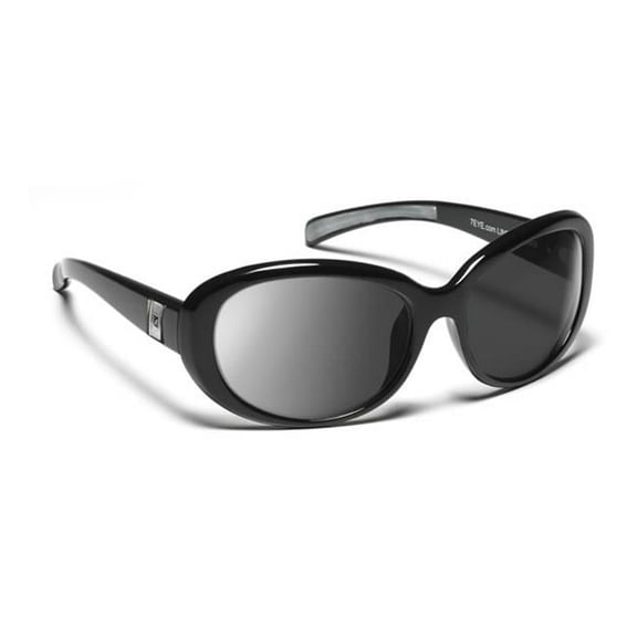 Lindsay Glossy Black Frame with Sharp View Gray Lens