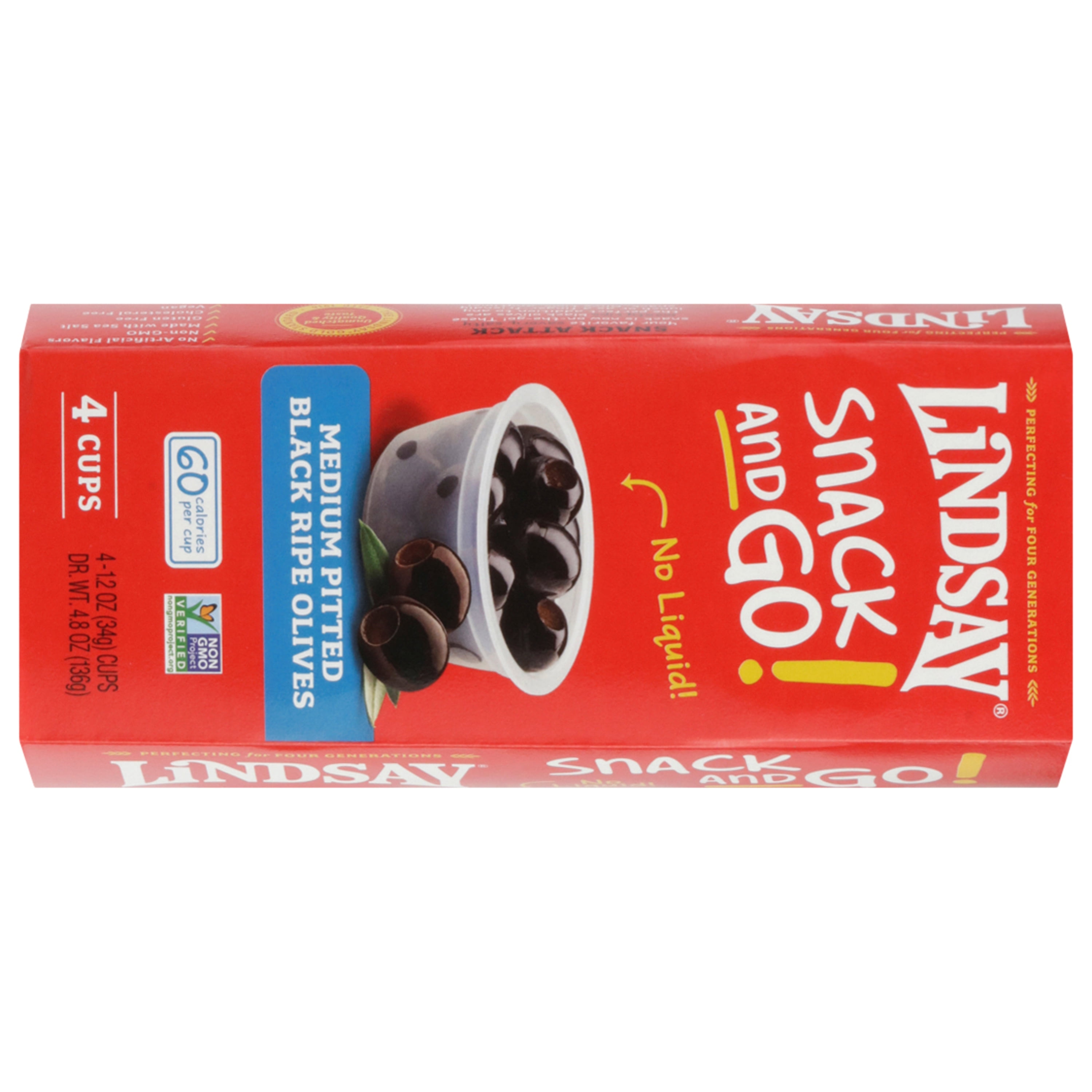 Lindsay Medium Pitted Black Ripe Olives, 4 Pack Cups - Walmart.com