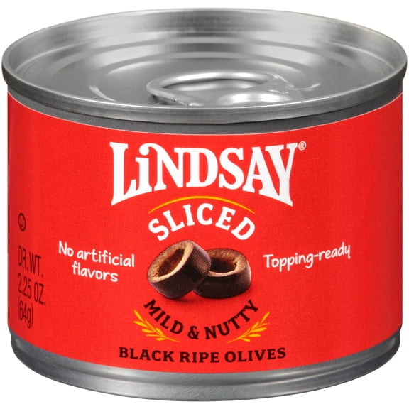 Lindsay Sliced Black Ripe Olives, 2.25 oz Can