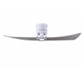 thumbnail image 1 of Lindsay ceiling fan in Matte White finish with 52" solid walnut tone wood blades and eco-friendly, dimmable LED light kit., 1 of 7