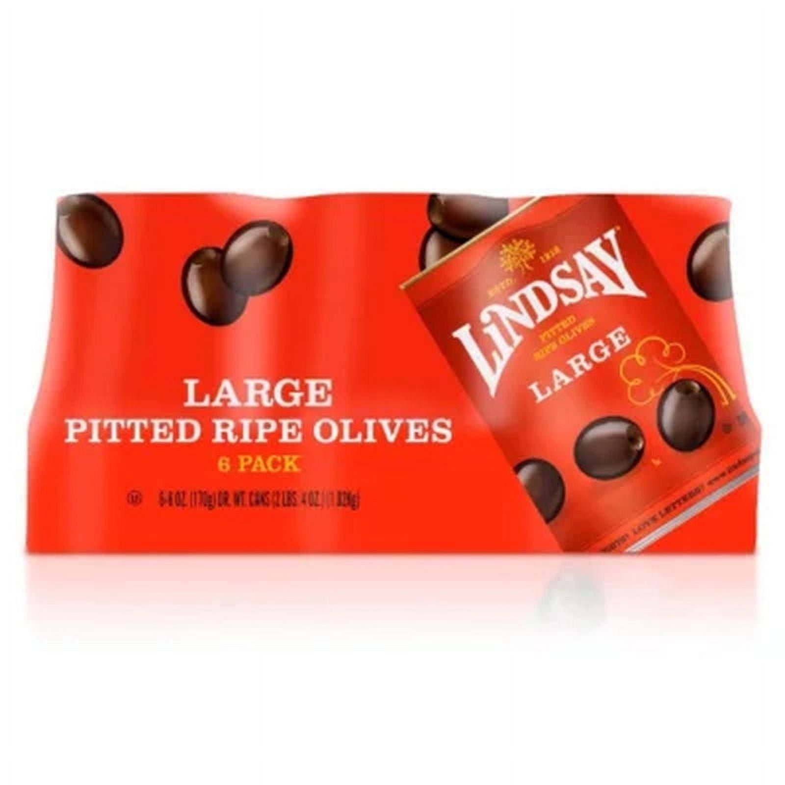 Lindsay Large Pitted Olives 6 Oz., 6 Pk.