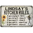 thumbnail image 1 of Lindsay's Kitchen Rules Chic Sign Vintage Decor 16 x 24 Matte Finish Metal 116240032305, 1 of 1