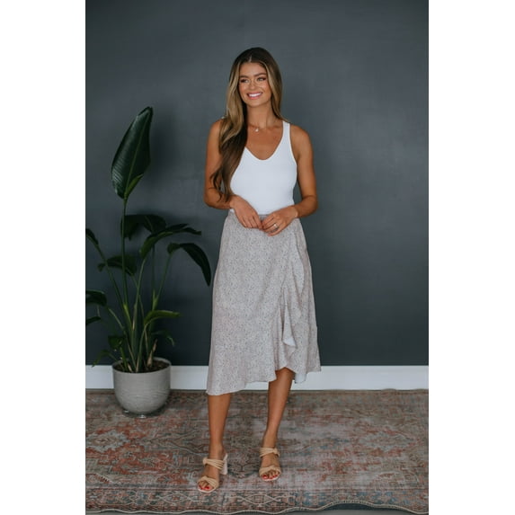 Lindsey Floral Skirt - Natural