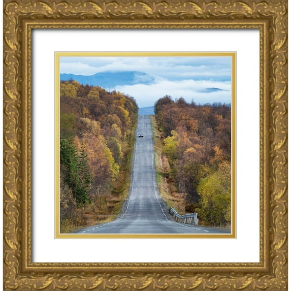 Lindsten, Christian 20x20 Gold Ornate Wood Framed with Double Matting Museum Art Print Titled - On The Road Again