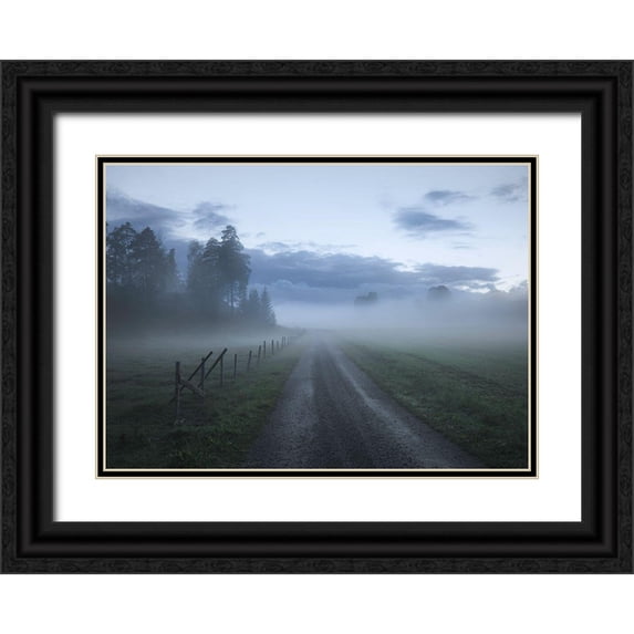 Lindsten, Christian 32x24 Black Ornate Wood Framed with Double Matting Museum Art Print Titled - Moody Road