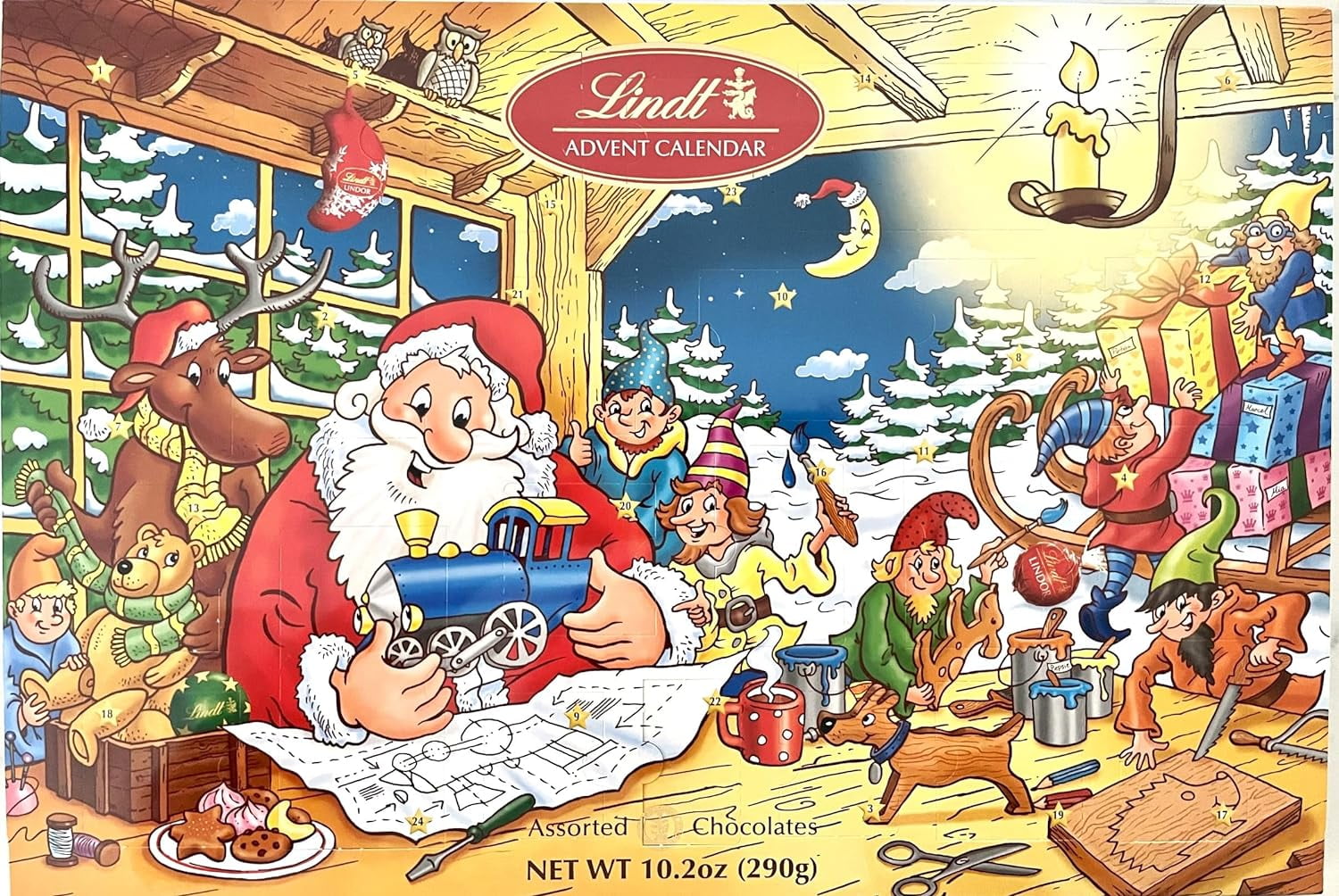 Lindt Assorted Chocolates, Advent Calendar, 10.2 oz