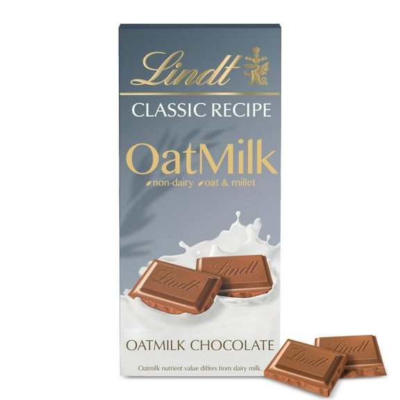 Lindt CLASSIC RECIPE OatMilk Non-Dairy Chocolate Candy Bar, 3.5 oz, Bar