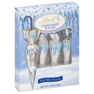 Lindt Chocolate Icicles, Solid Milk Chocolate Christmas Candy 4-pack, 1.9 oz. Box