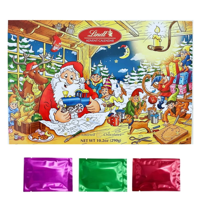 Lindt Christmas Advent Calendar 2023 Assorted Chocolates, 10oz Sealed  Thanksgiving Party Favors Sweet Treets Stocking Stuffer Gift Chocolate with  Bonus Limited Edition Snoep 