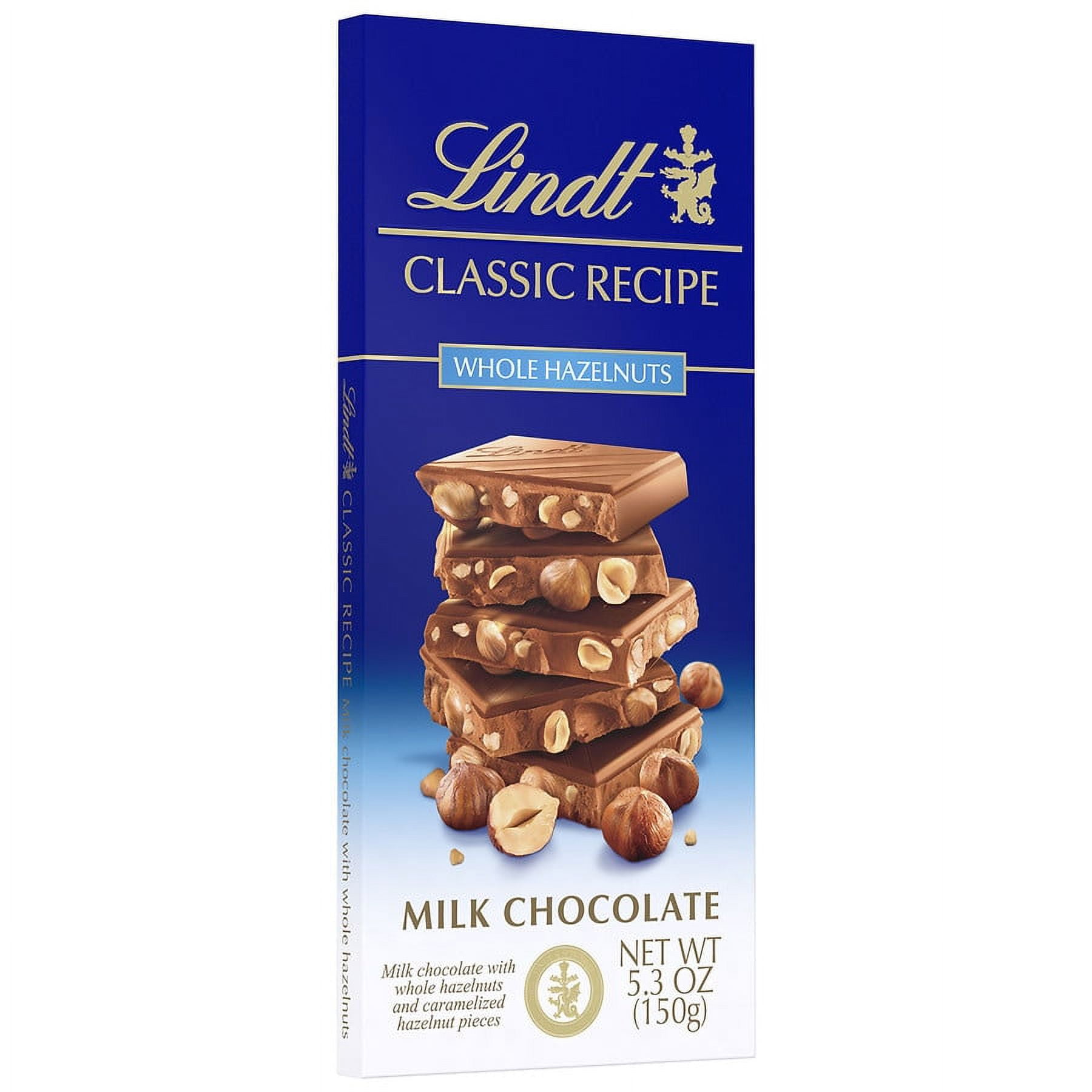 Lindt Classic Recipe Milk Chocolate Whole Hazelnut Bar5.3OZ