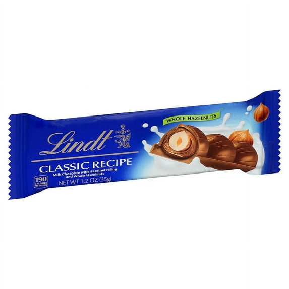Lindt Classic Recipe Whole Hazelnut Chocolate Stick Hazelnut1.2OZ Pack of 2