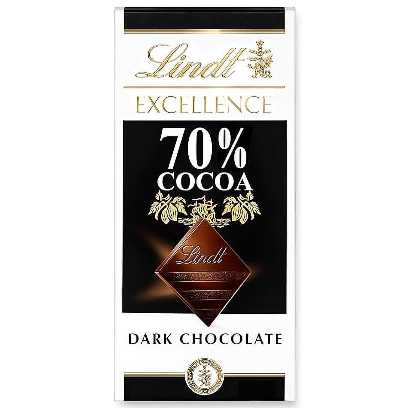 Lindt EXCELLENCE 70% Cocoa Dark Chocolate Candy Bar, Dark Chocolate, 3.5 oz. Bar ( Pack of 3 )